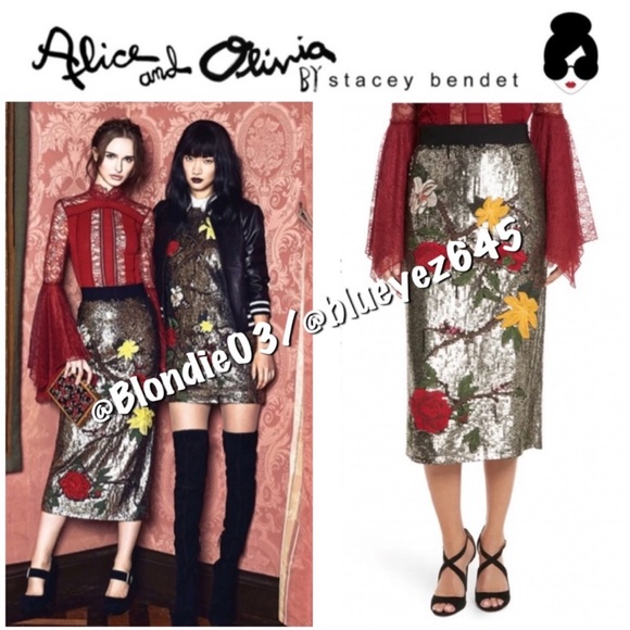 Alice + Olivia Dresses & Skirts - Alice + Olivia “Ella” embellished sequin midi skirt 2